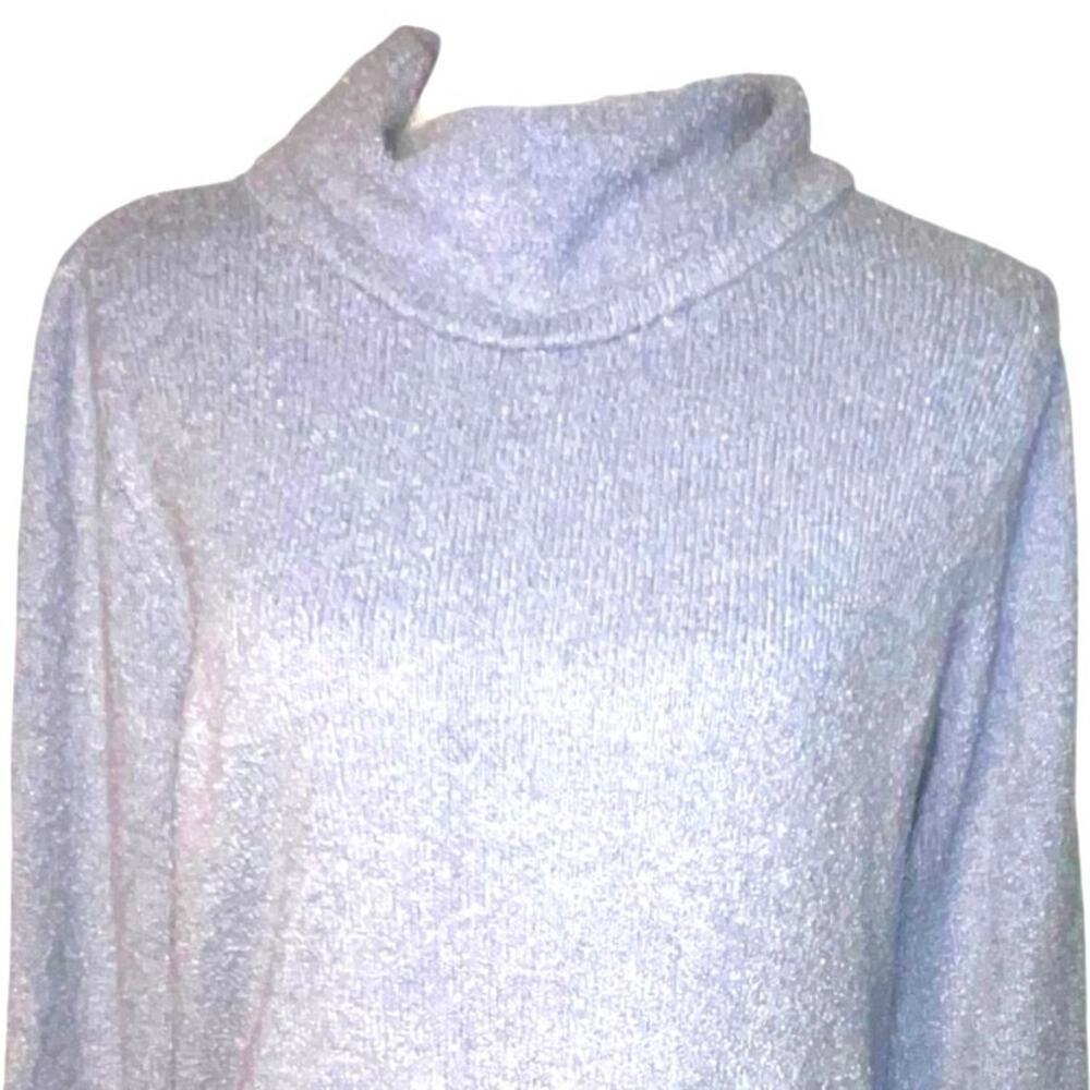 J.Jill Women's L‎ Sherpa Teddy Tunic Lagenlook Long sleeve Cowlneck Sweater Y2K